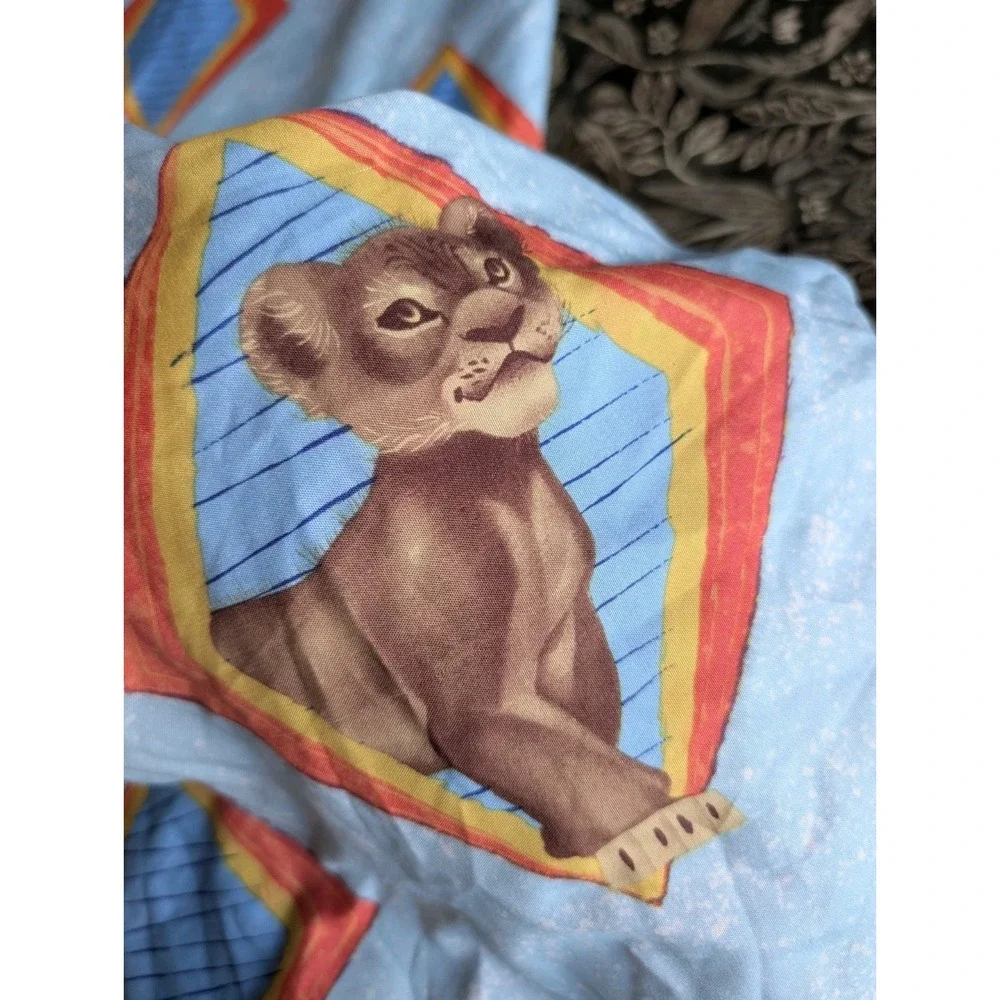 The Lion King Twin Sheet Set Blue Simba Timon Pumbaa Flat & Fitted Kidcore